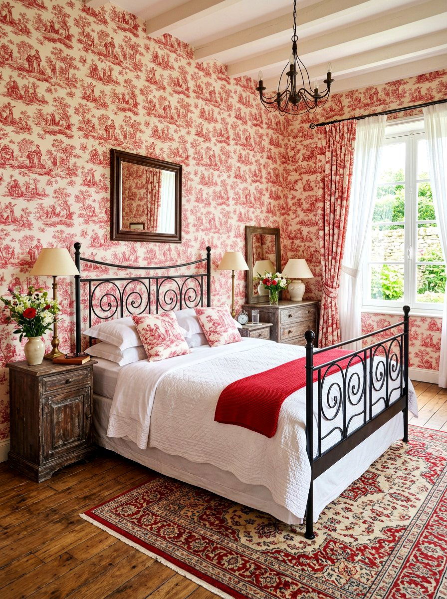 French Toile Wallpaper - 30 patterned wallpaper ideas