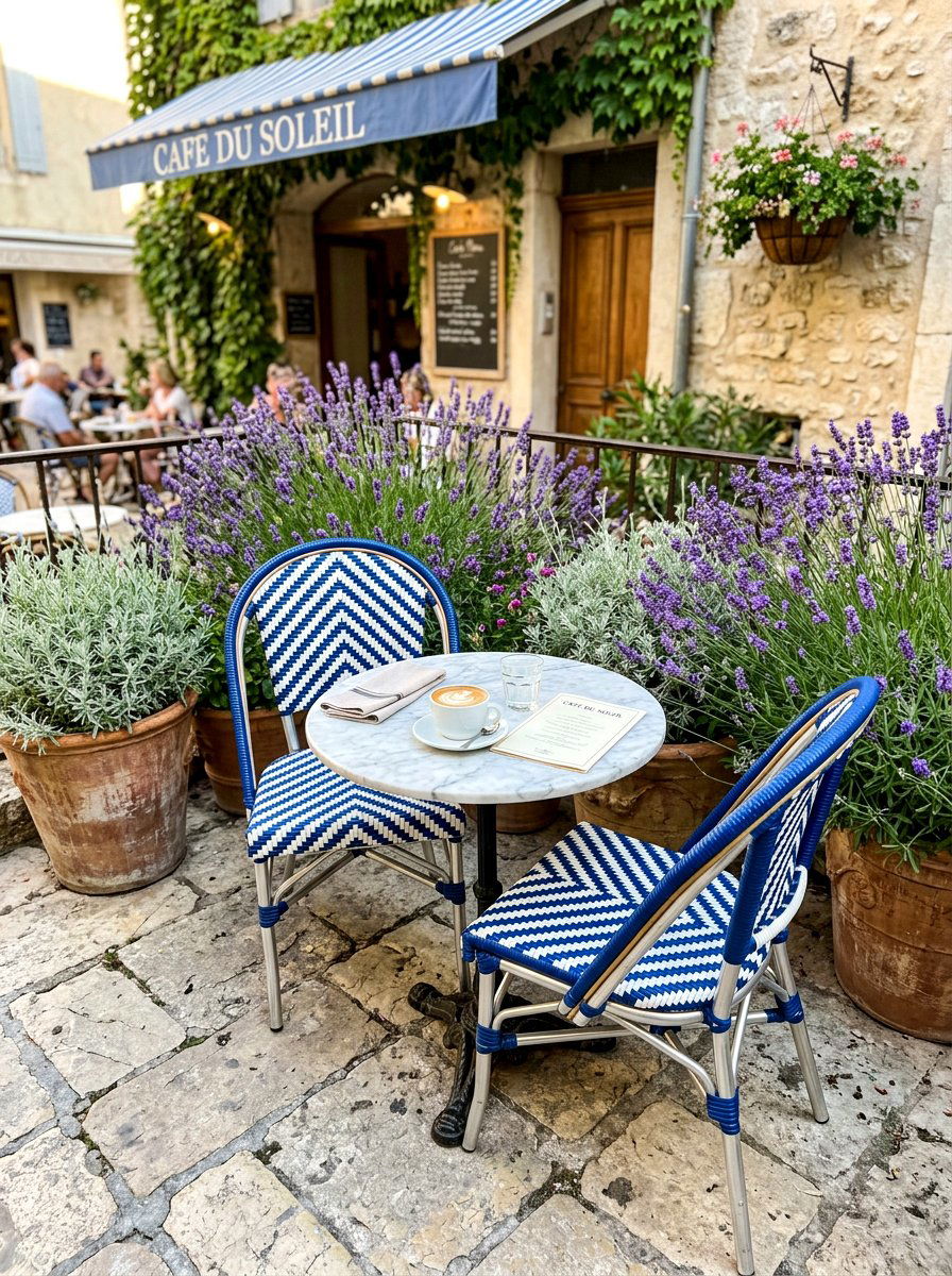 French cafe chair outdoor - 30 bistro chair patio ideas