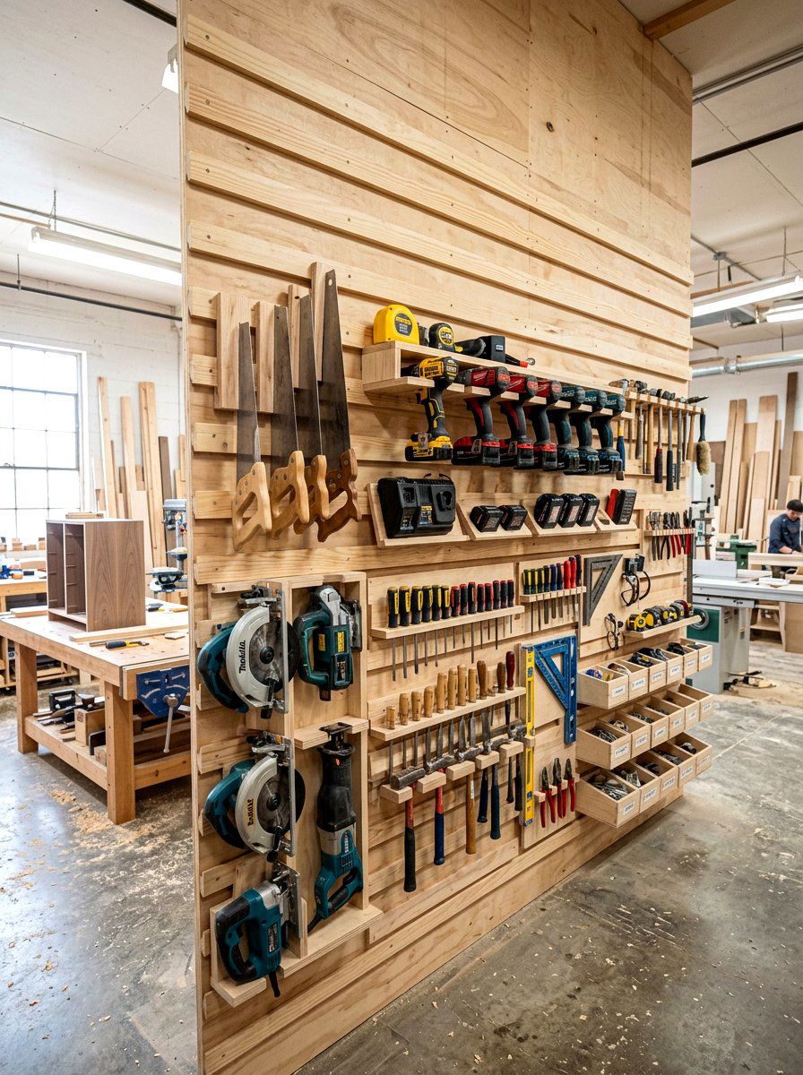 French cleat wall system - 30 small tool organizer ideas