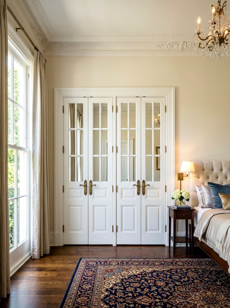 French closet doors - 30 bedroom closet door ideas