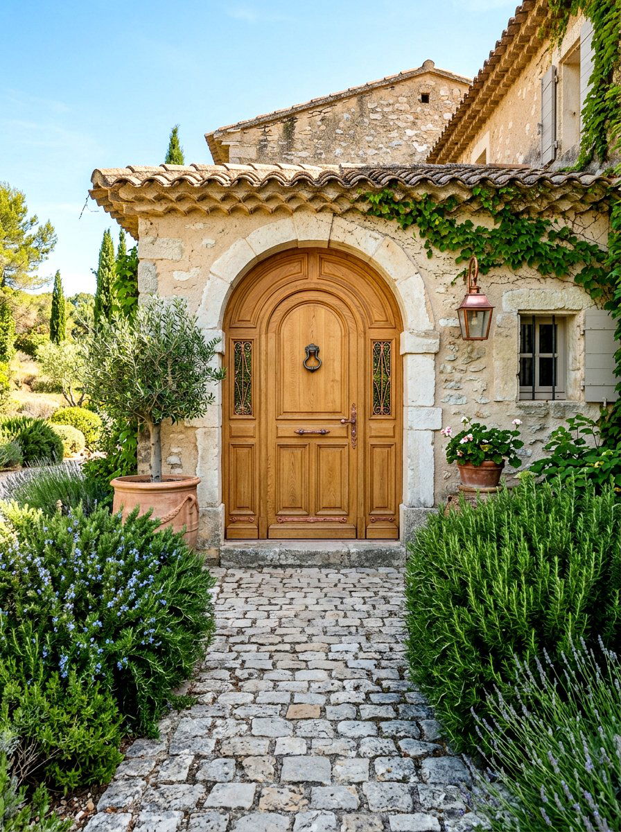 French country arched front door - 30 arched front door ideas