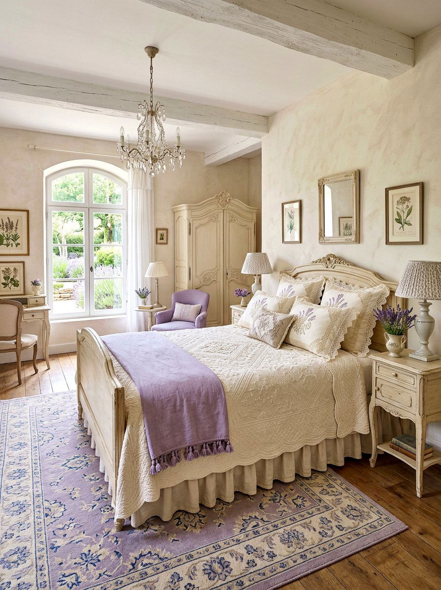 French country bedding - 30 pillowy bed styling ideas