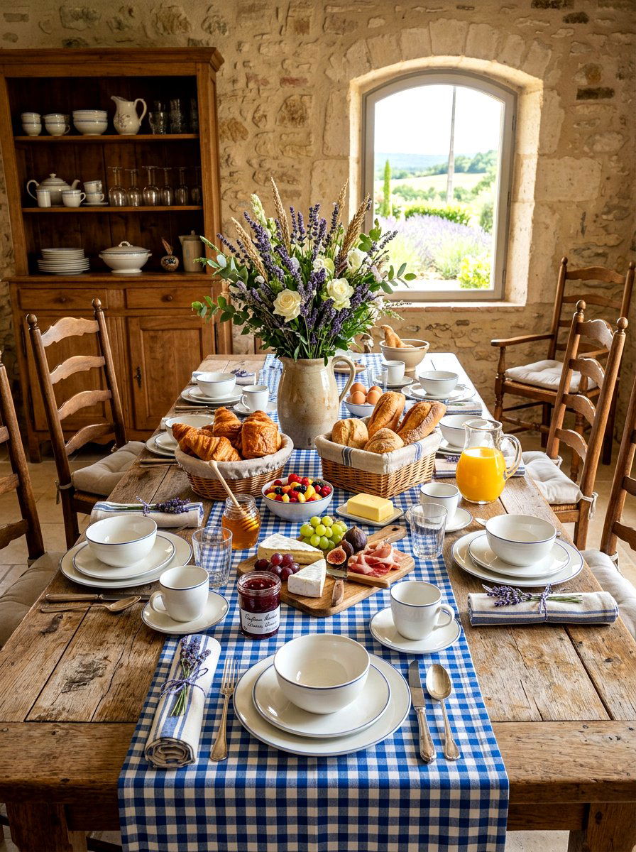 French country brunch table - 30 elegant brunch table ideas