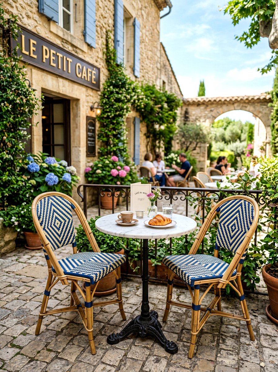 French country cafe chairs - 30 front porch seating nook ideas