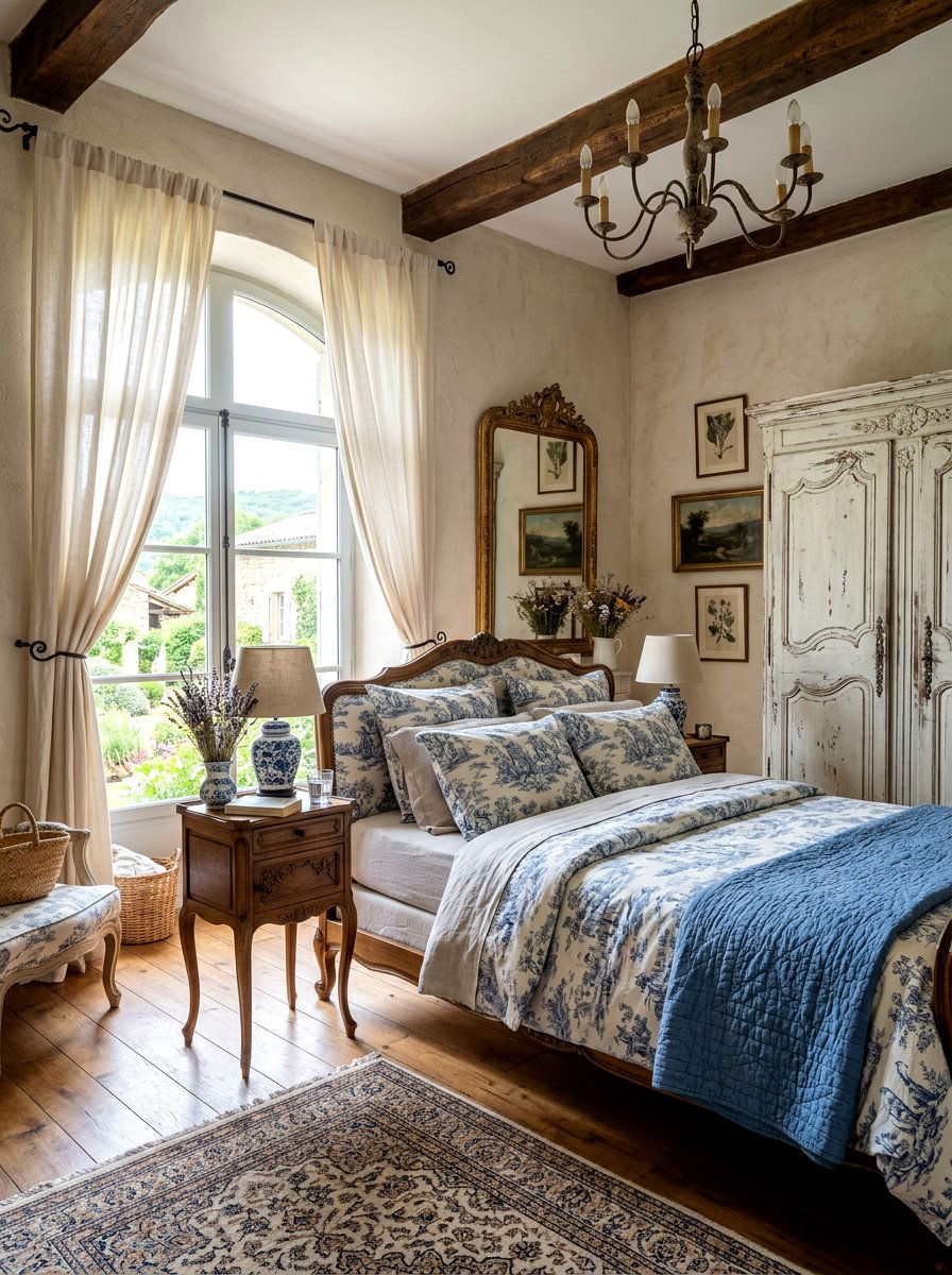 French country furniture - 30 romantic cottage bedroom ideas
