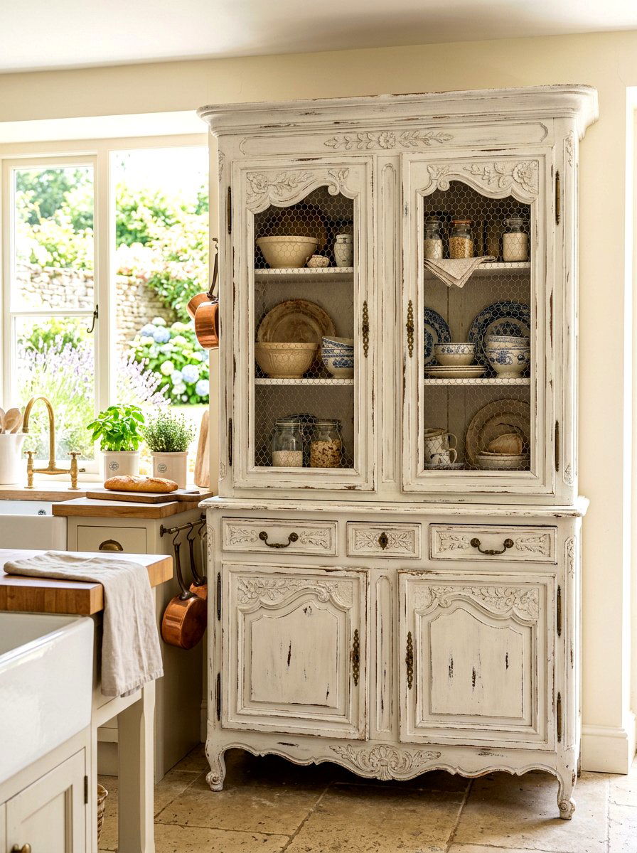 French country kitchen cabinet - 30 freestanding furniture kitchen ideas