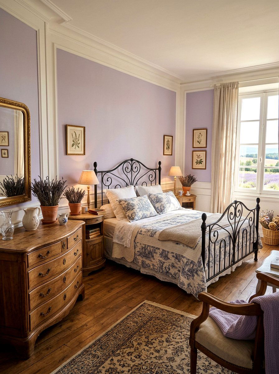 French country lavender bedroom - 30 lavender bedroom ideas