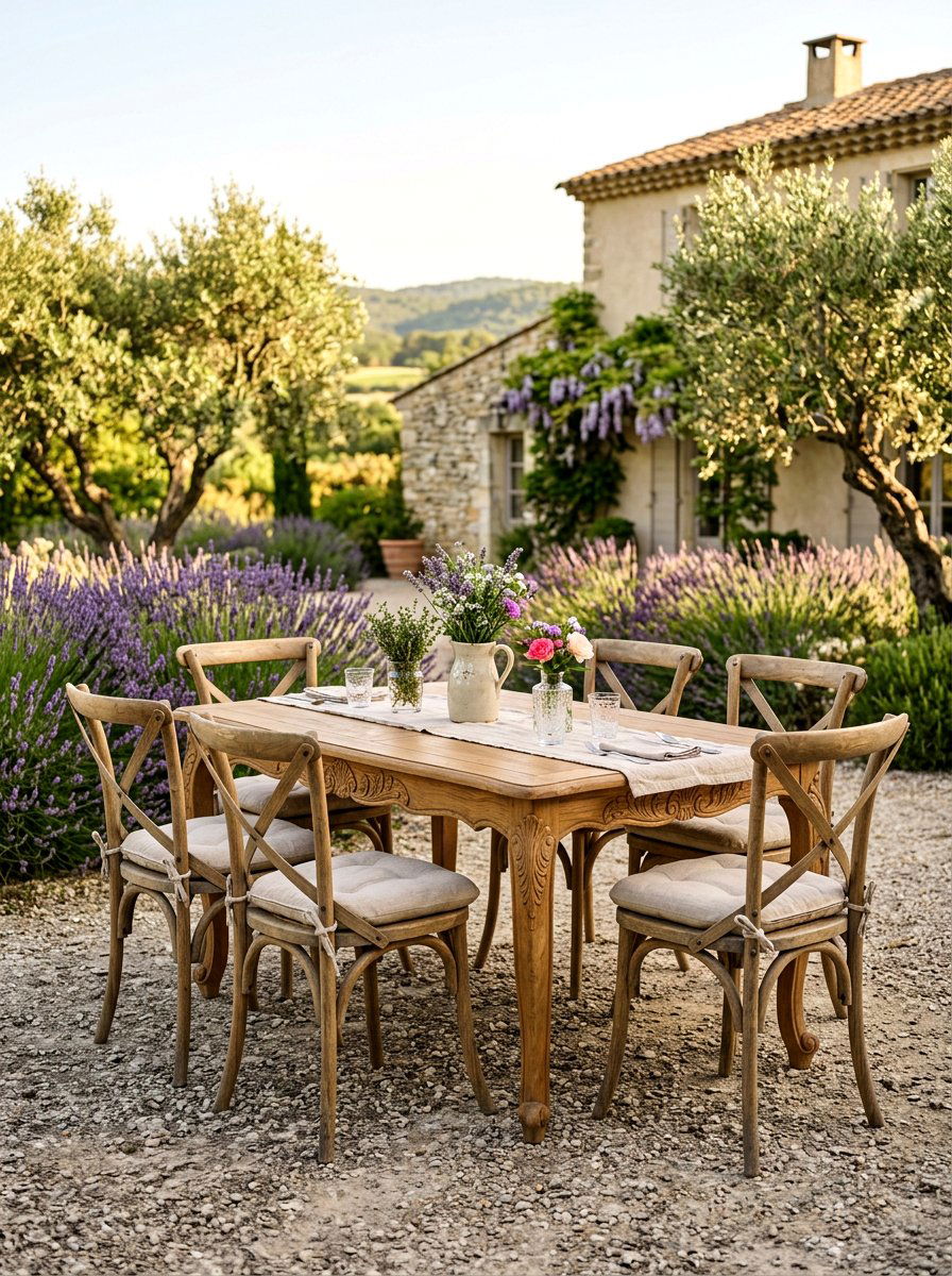 French country patio set - 30 patio breakfast area ideas