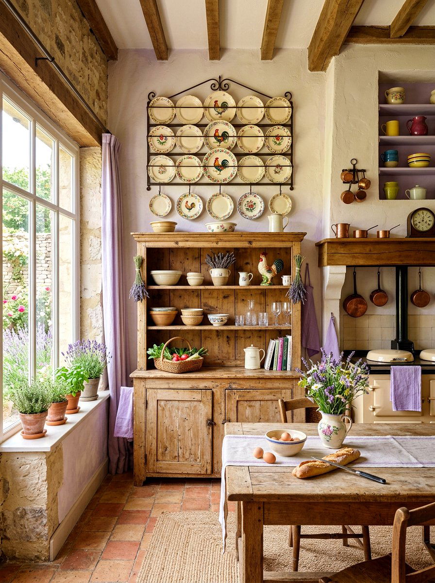 French country plate wall - 30 collected china wall ideas