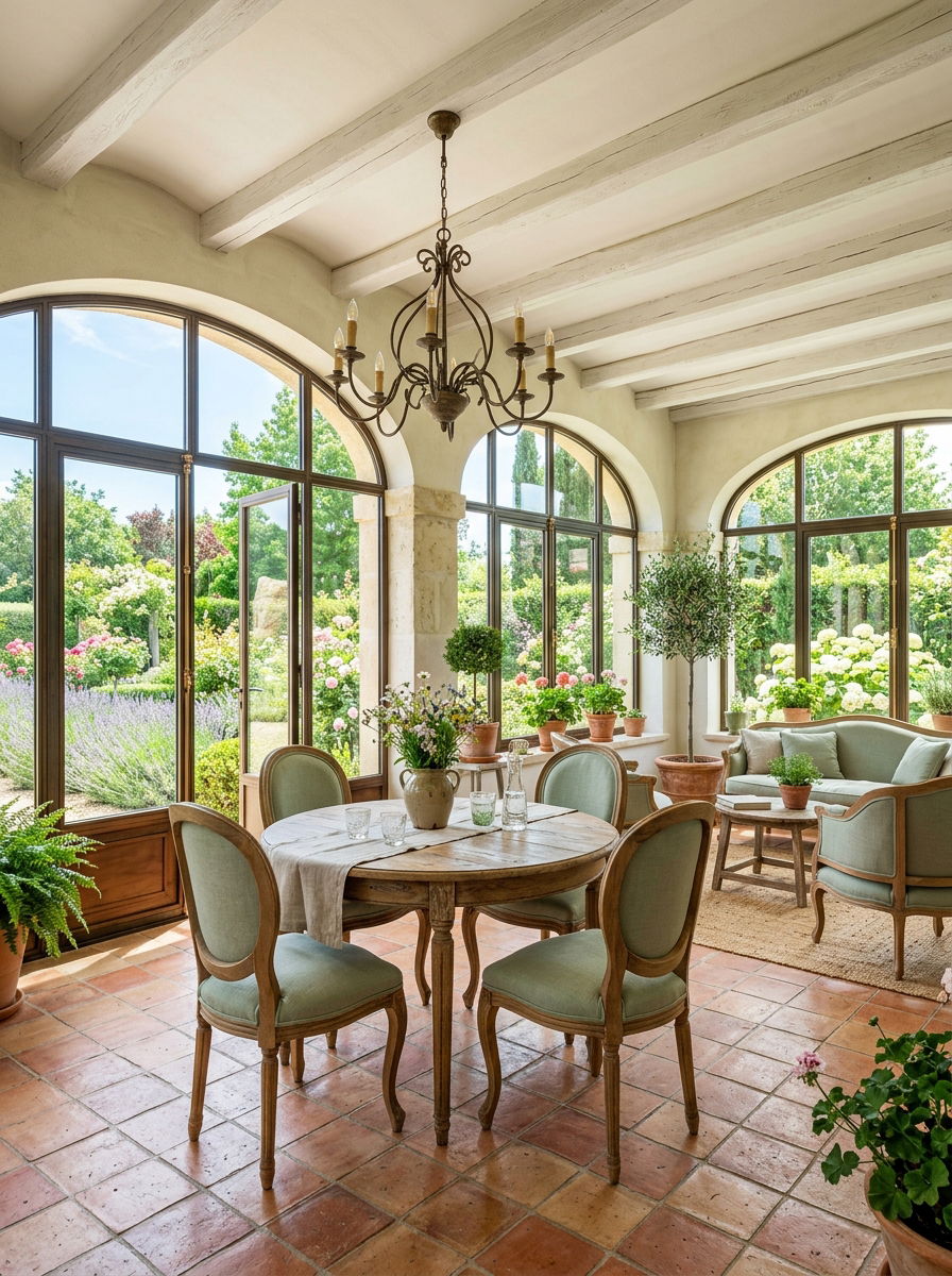 French country sunroom - 30 rustic sunroom ideas