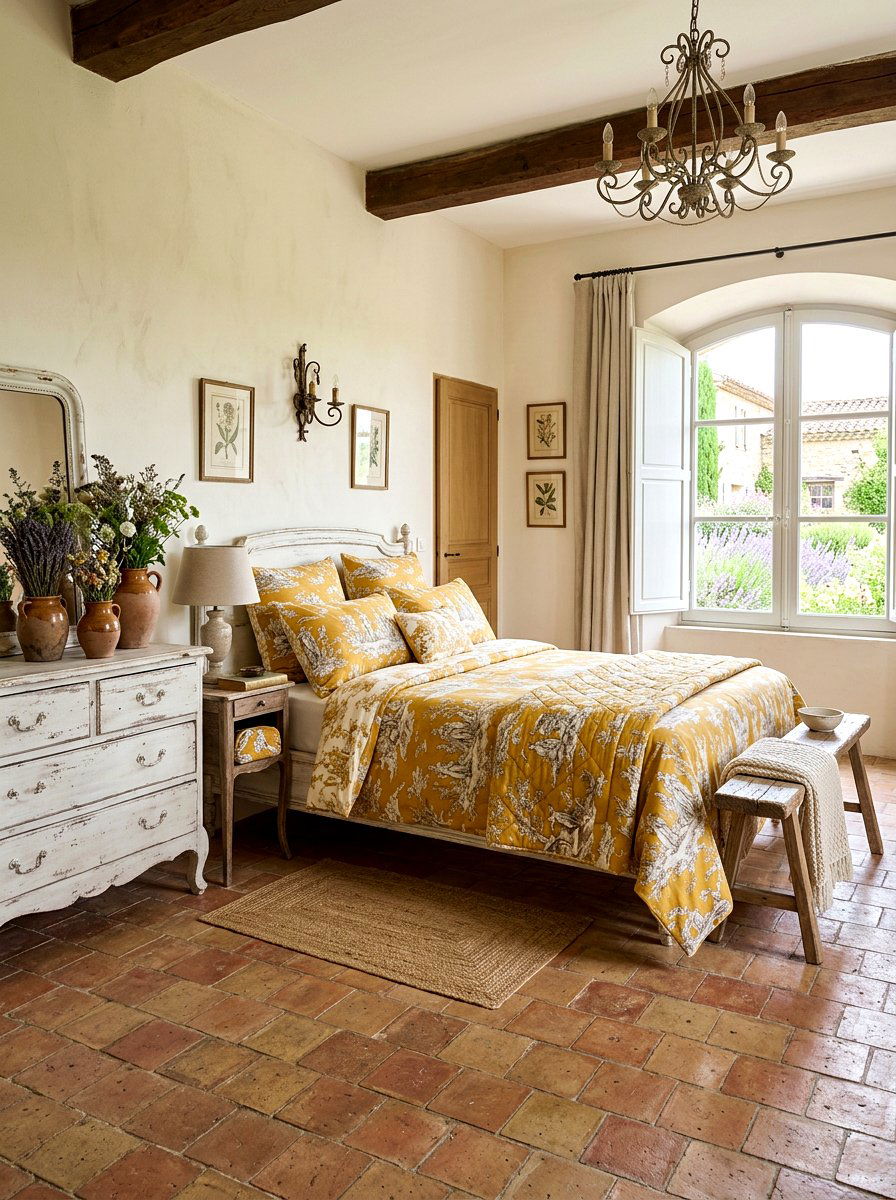 French country toile bedroom - 30 toile bedroom ideas