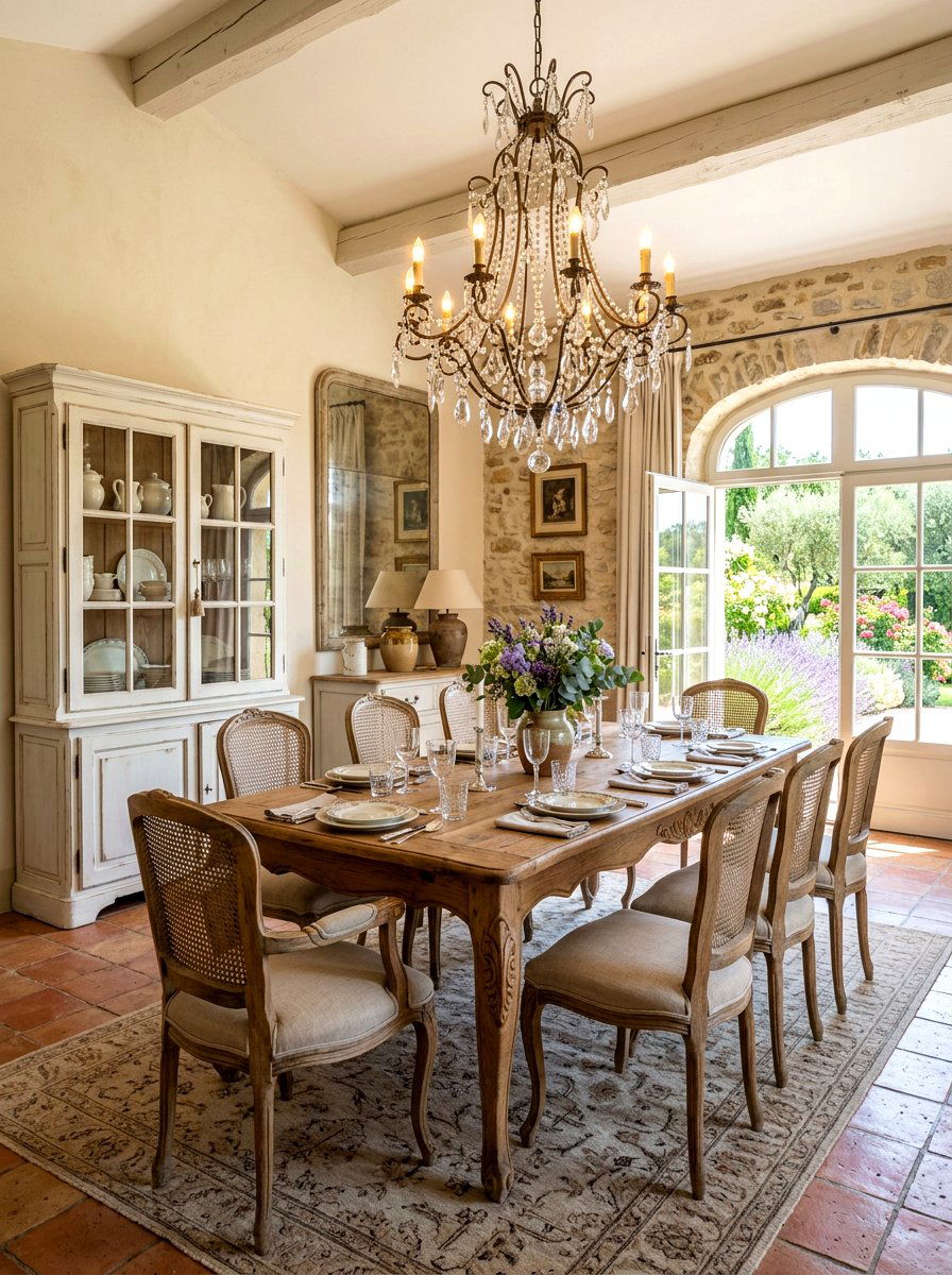 French country villa dining - 30 villa dining room ideas