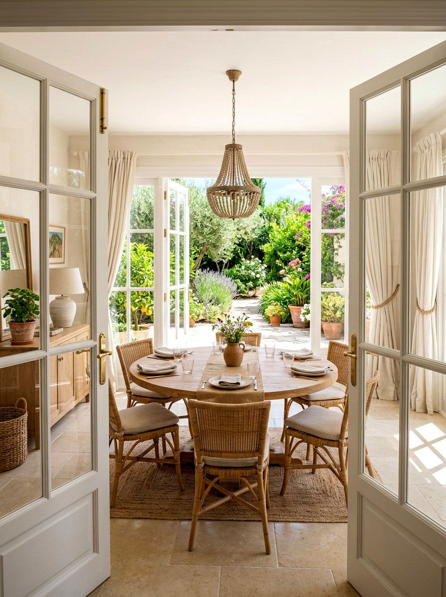French door dining room - 30 Nancy Meyers dining room ideas