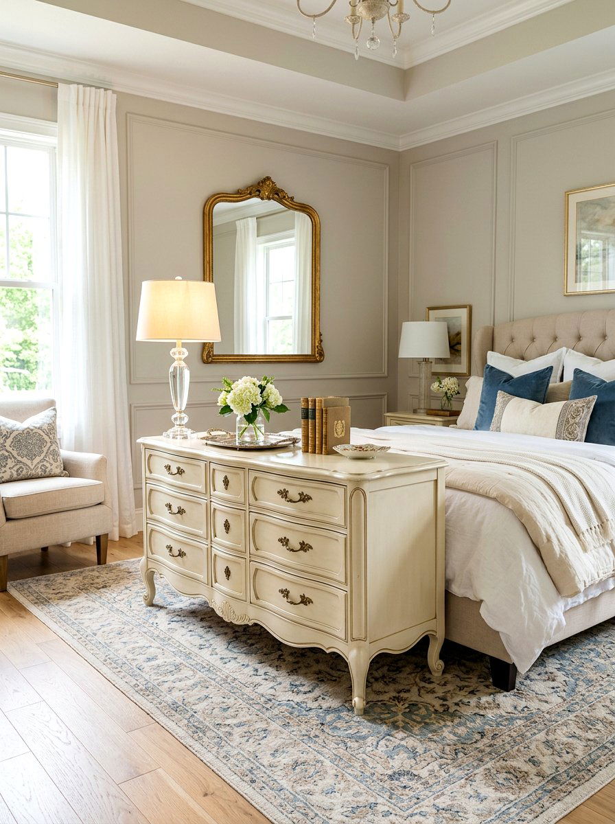 French provincial dresser - 30 antique decor styling ideas