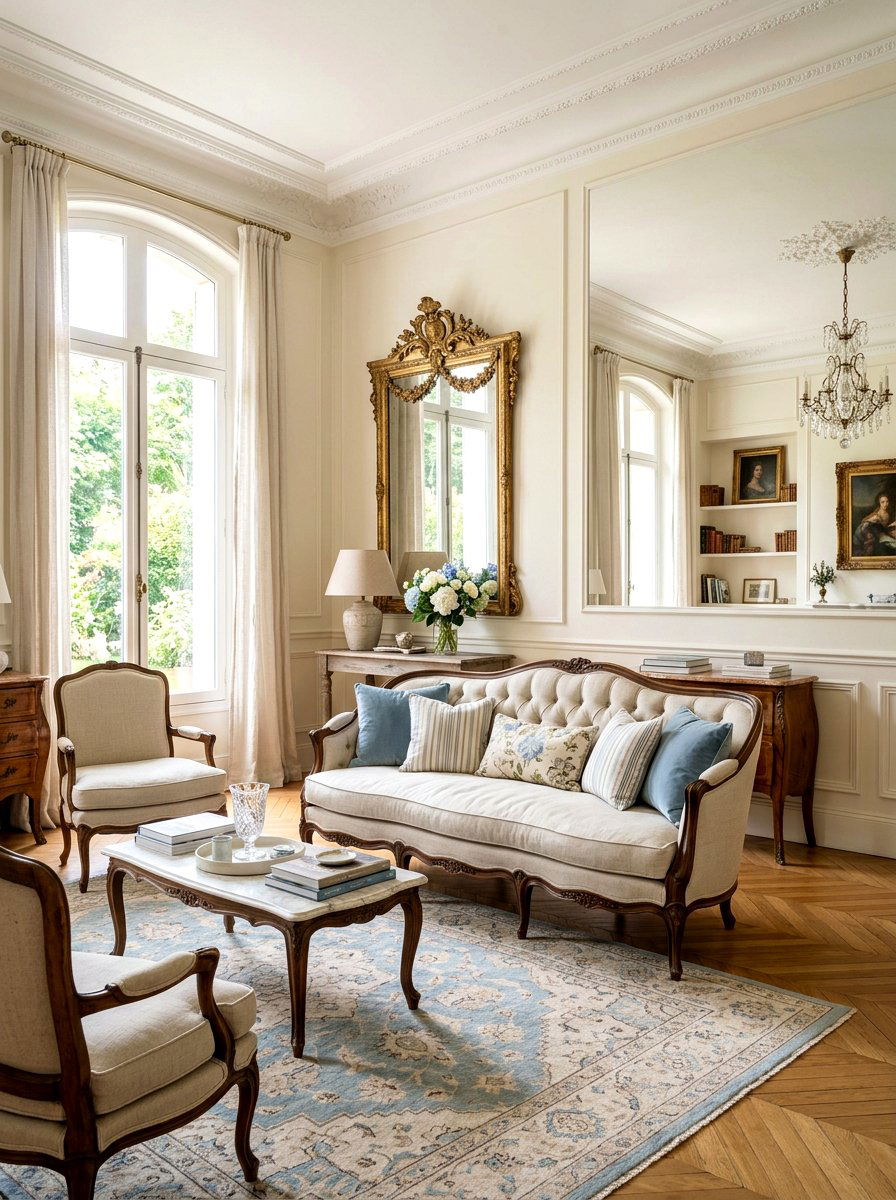 French provincial living room - 30 quiet luxury living room ideas