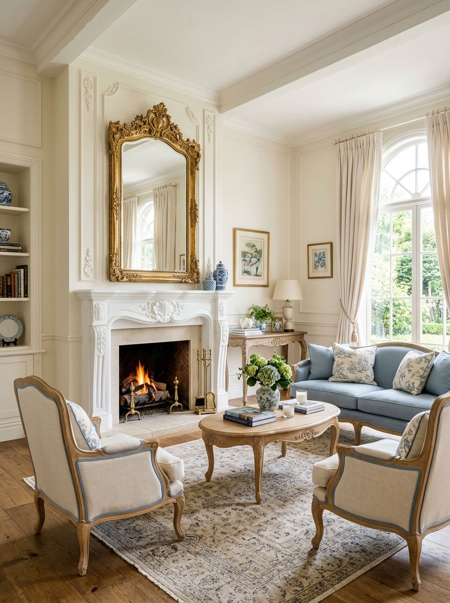 French provincial lounge - 30 heritage lounge room ideas