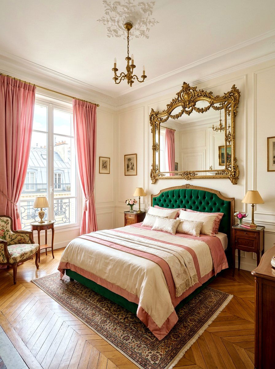French style brass mirror - 30 antique brass mirror decor ideas