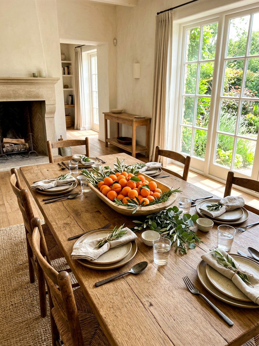 Fresh Apricot Centerpiece - 30 apricot table decor ideas
