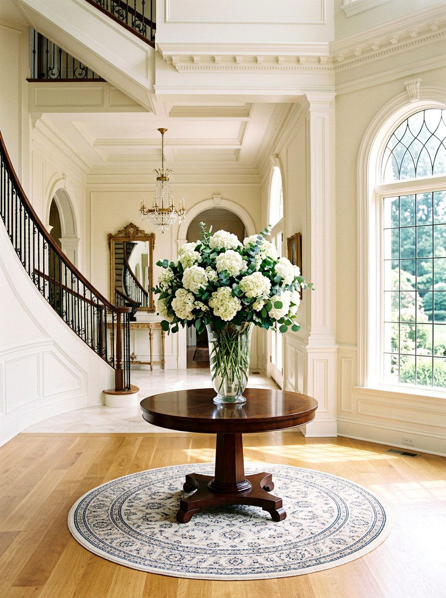 Fresh Flower Arrangement - 30 old money foyer ideas