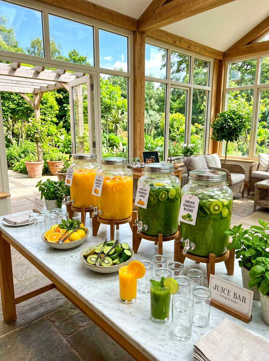 Fresh Juice Buffet - 30 breakfast buffet ideas
