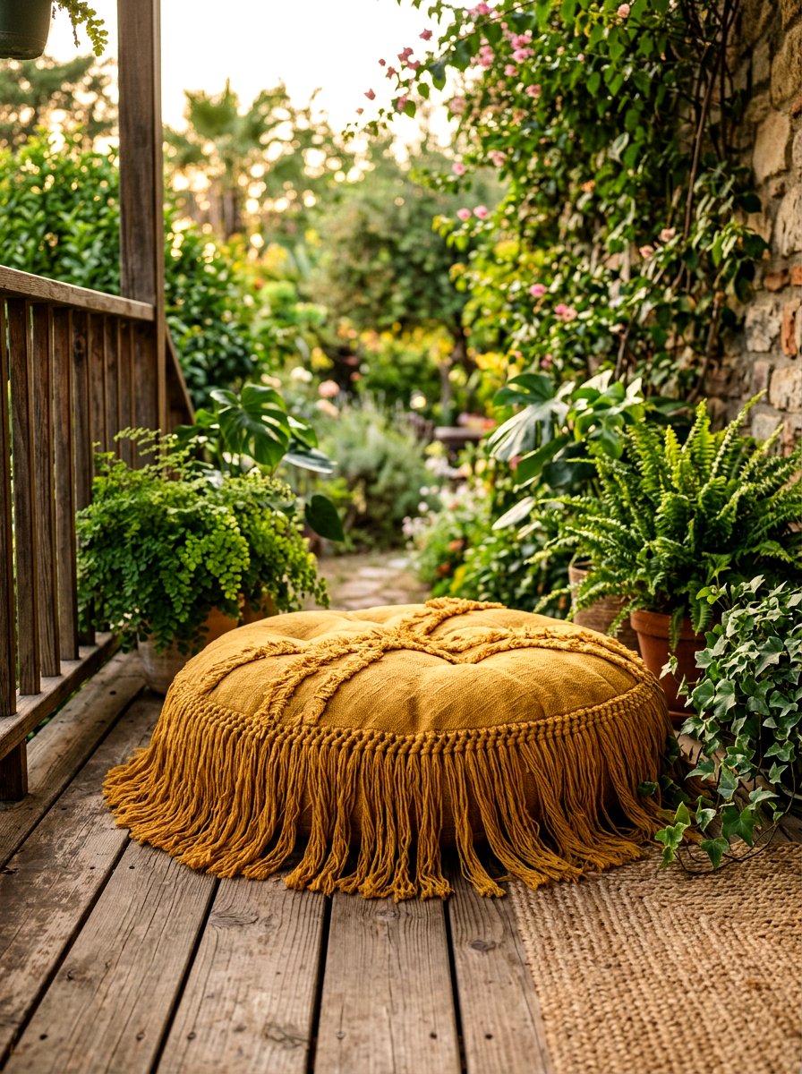 Fringe Outdoor Floor Pillow - 30 outdoor floor pillow ideas aesthetic