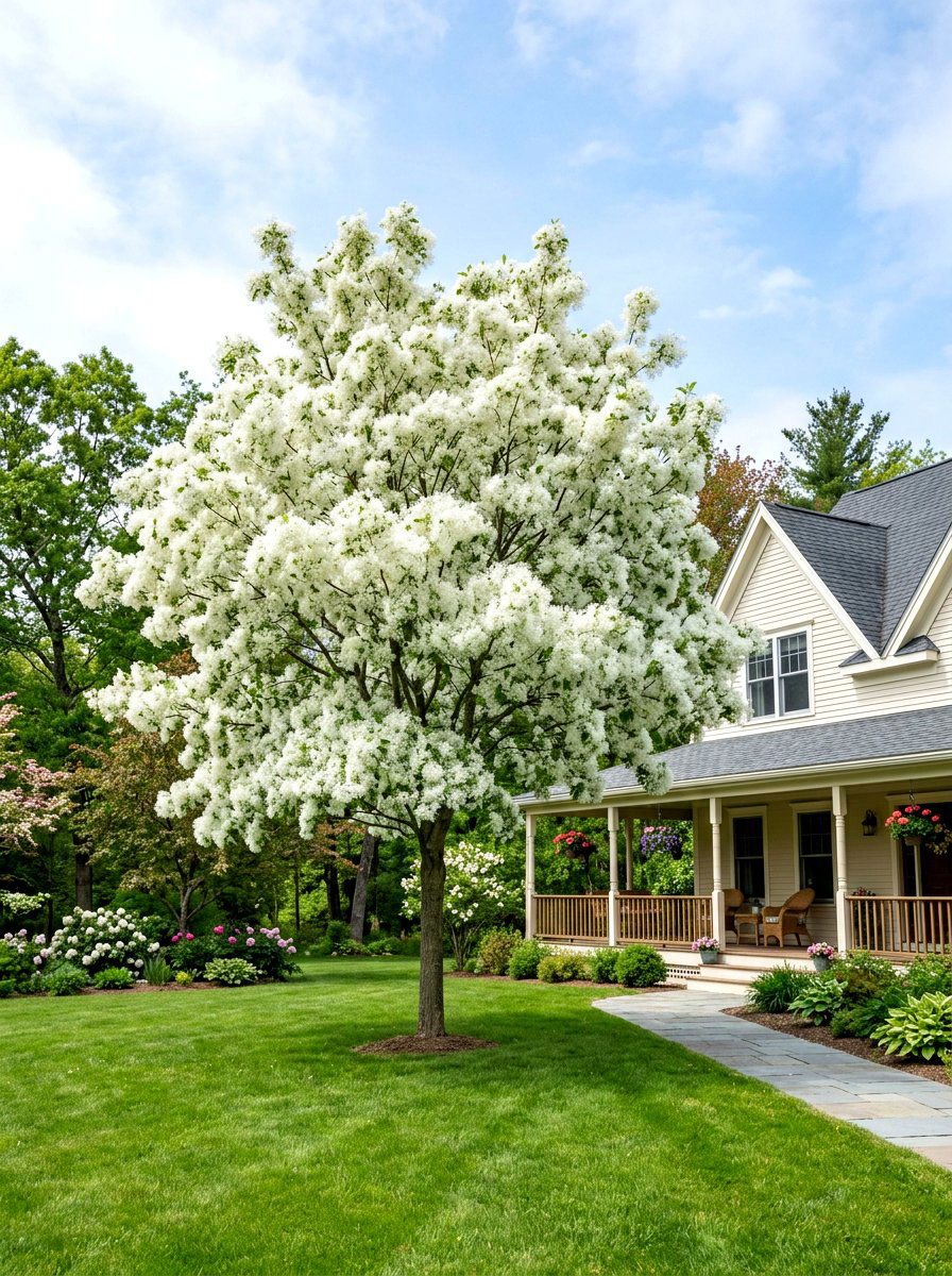 Fringe Tree - 30 front yard tree ideas