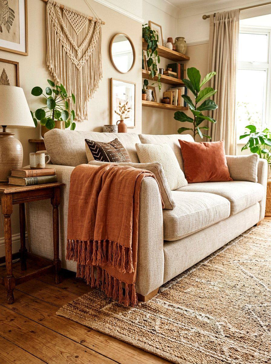 Fringed Linen Throw - 30 linen decor ideas