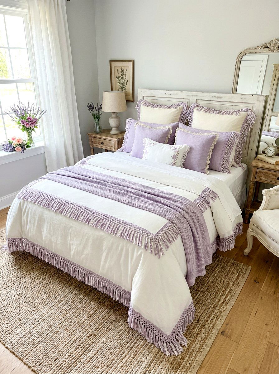 Fringed bedding - 30 fringed decor ideas