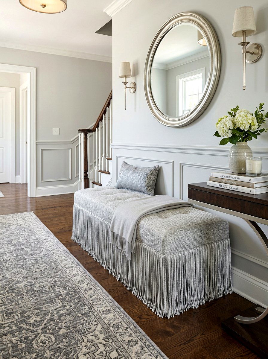 Fringed bench - 30 fringed decor ideas