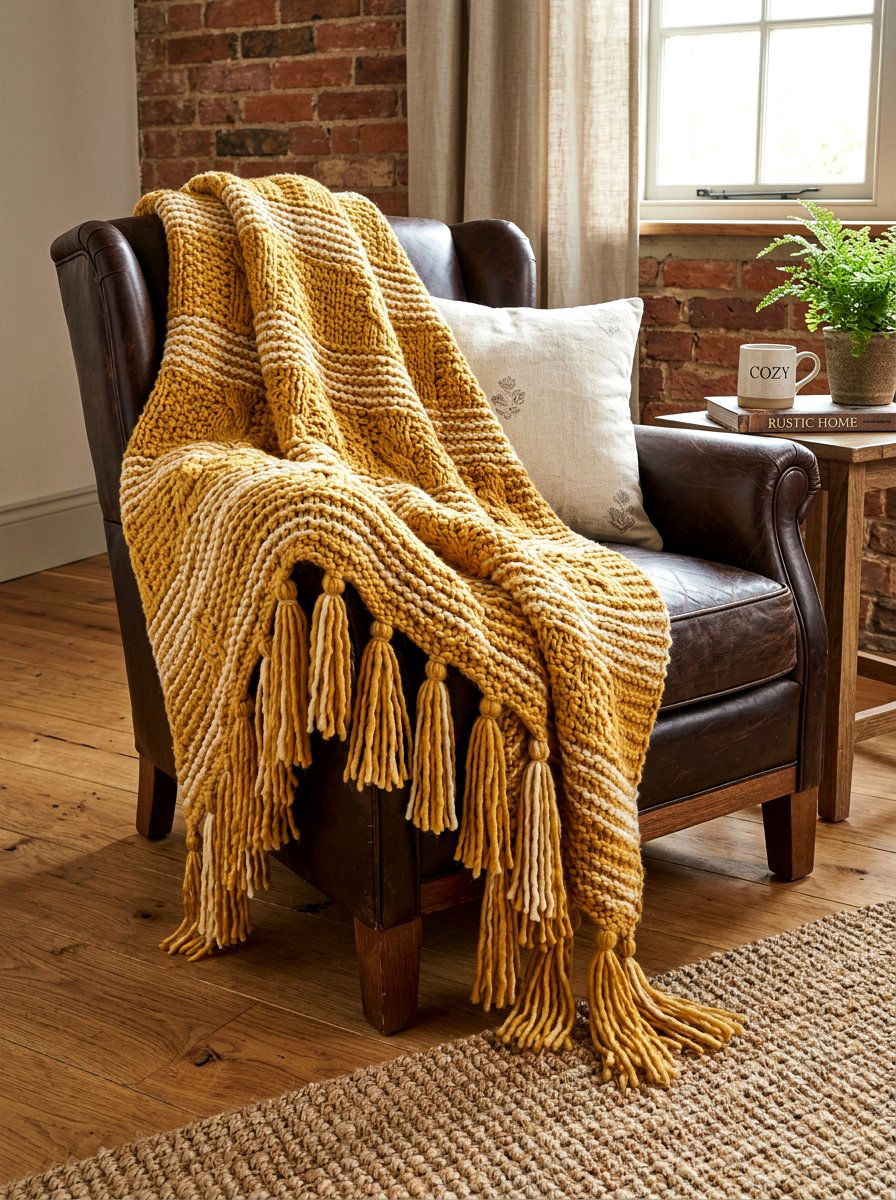 Fringed blanket - 30 fringed decor ideas