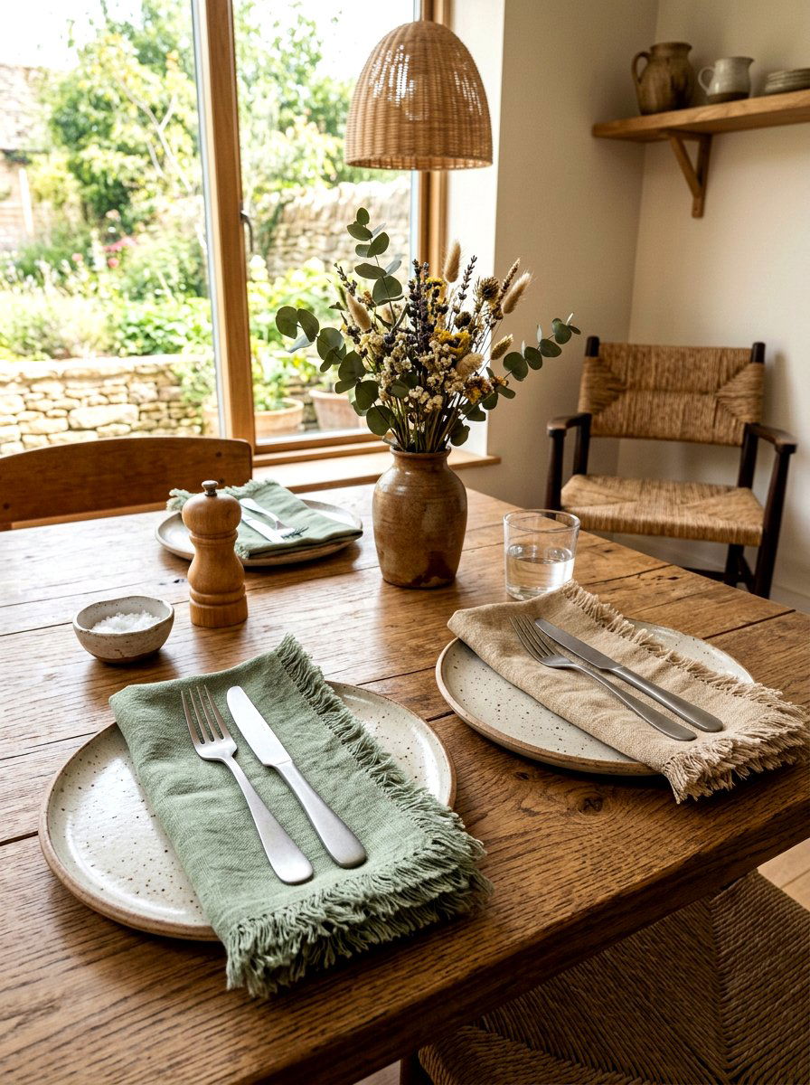 Fringed cloth napkins - 30 fringed decor ideas