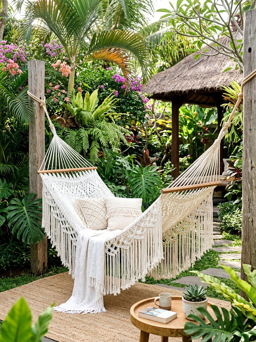 Fringed hammock - 30 fringed decor ideas
