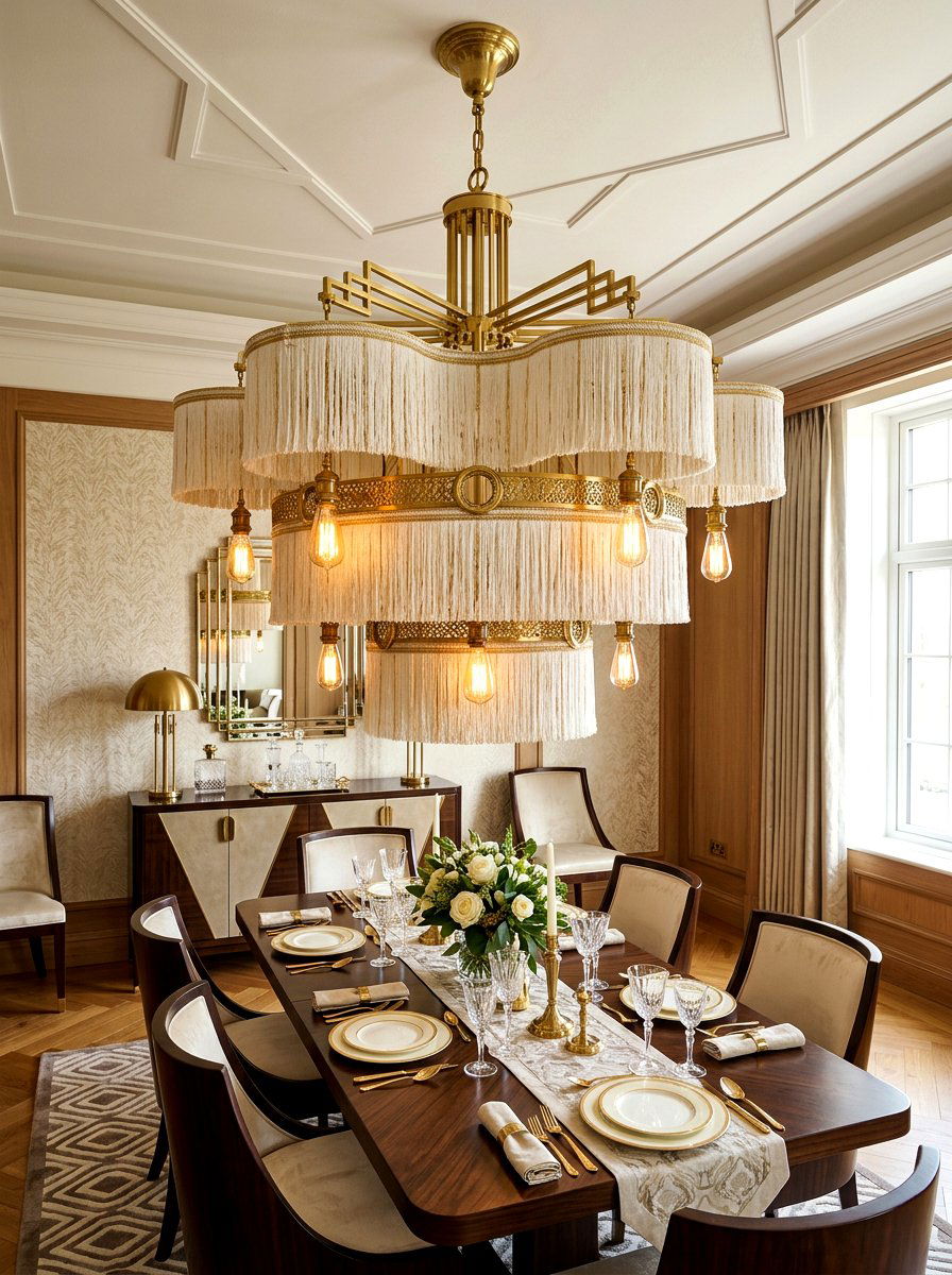 Fringed light fixture - 30 fringed decor ideas