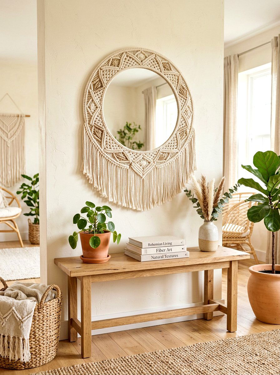 Fringed mirror - 30 fringed decor ideas
