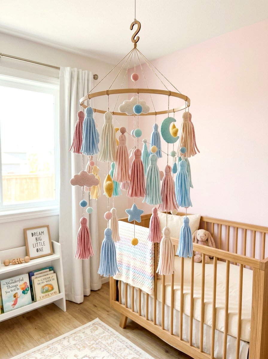 Fringed mobile - 30 fringed decor ideas