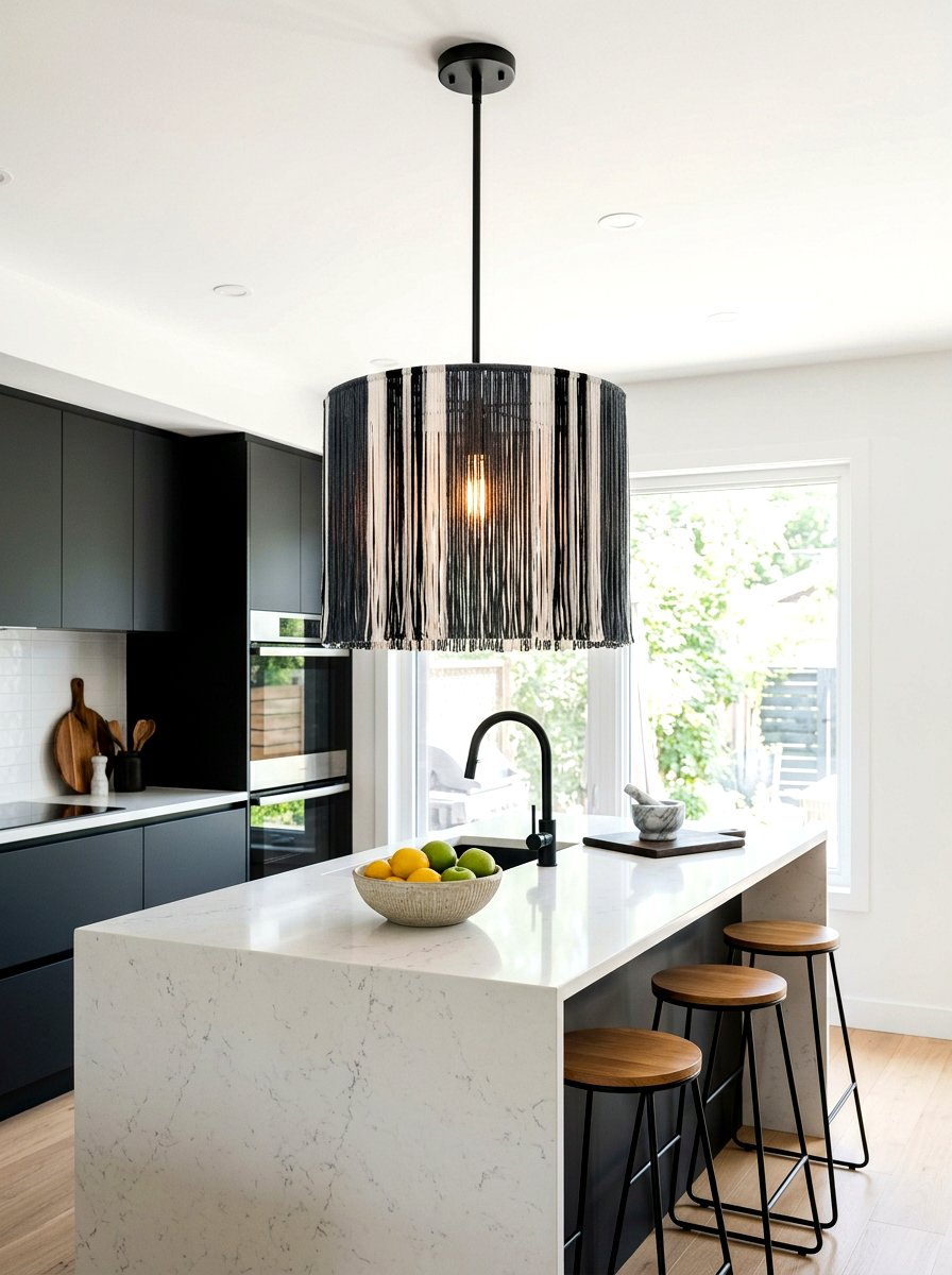 Fringed pendant - 30 fringed decor ideas