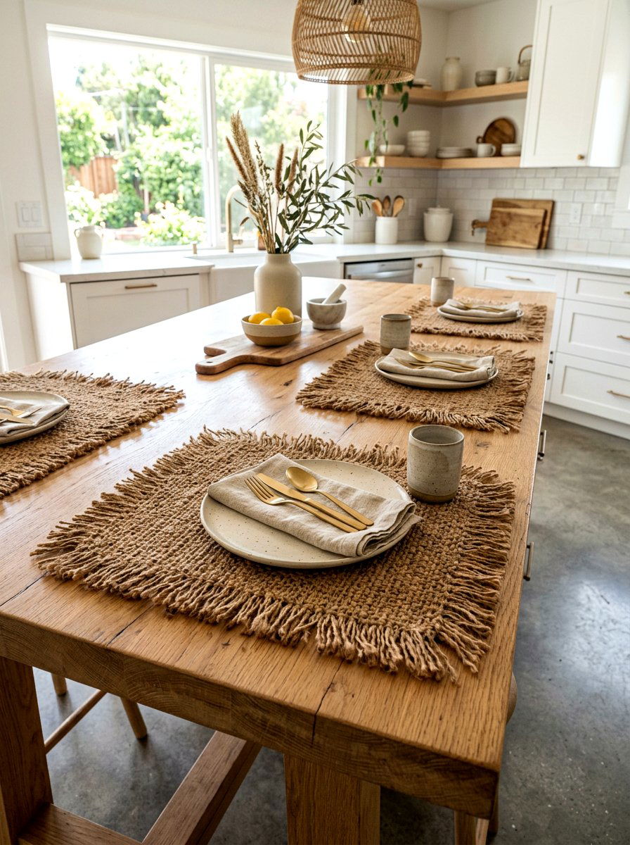Fringed placemat - 30 fringed decor ideas