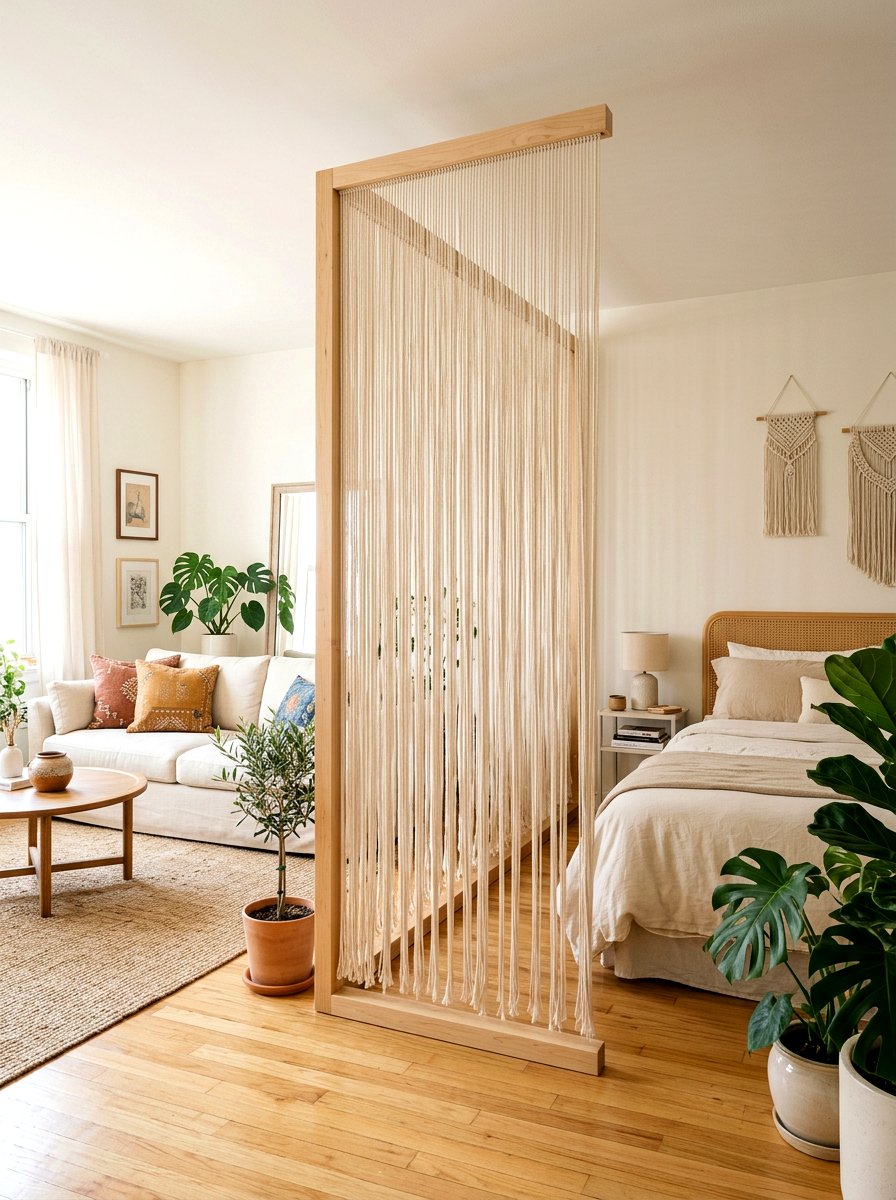 Fringed room divider - 30 fringed decor ideas