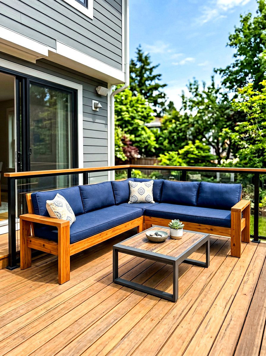 Front Deck With Built In Seating - 30 front deck ideas