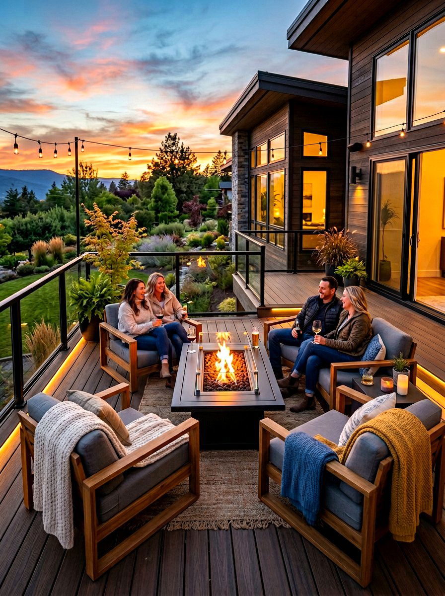 Front Deck With Fire Pit - 30 front deck ideas