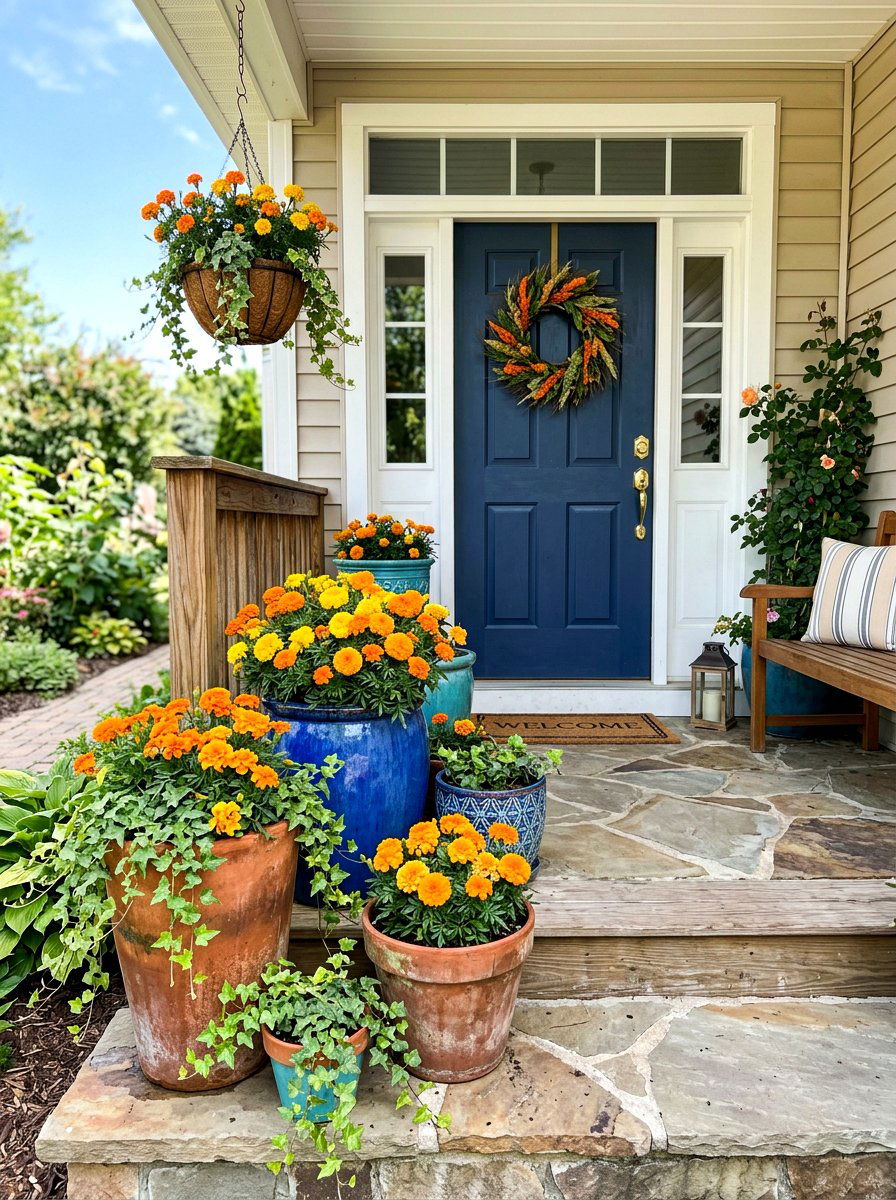 Front Door Container Garden - 30 front entry landscaping ideas