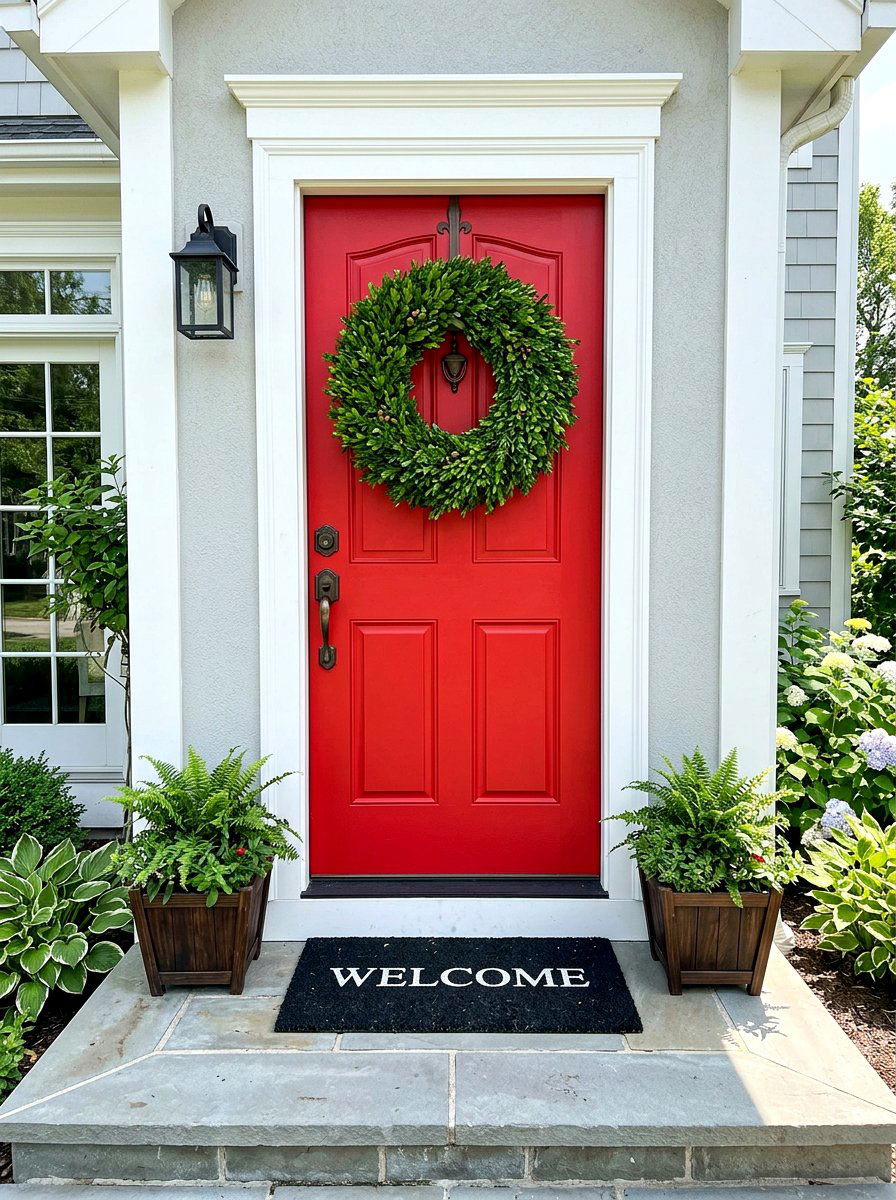 Front Door Wreath - 30 curb appeal ideas