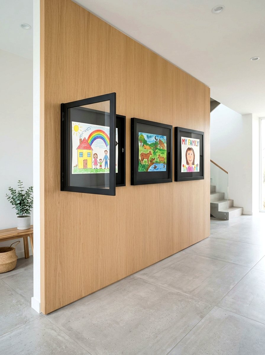 Front Opening Art Frames - 30 kids art display ideas