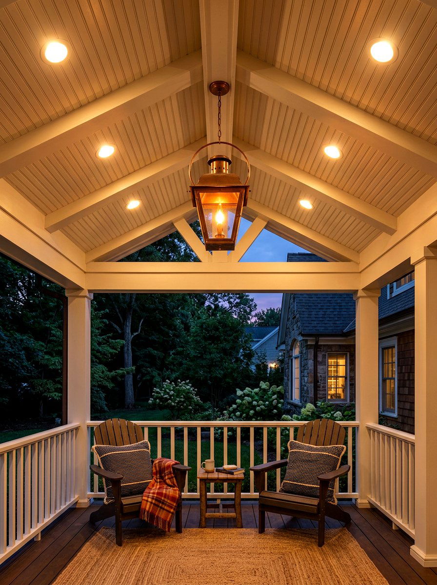 Front Porch Beadboard Lighting - 30 porch beadboard ceiling ideas