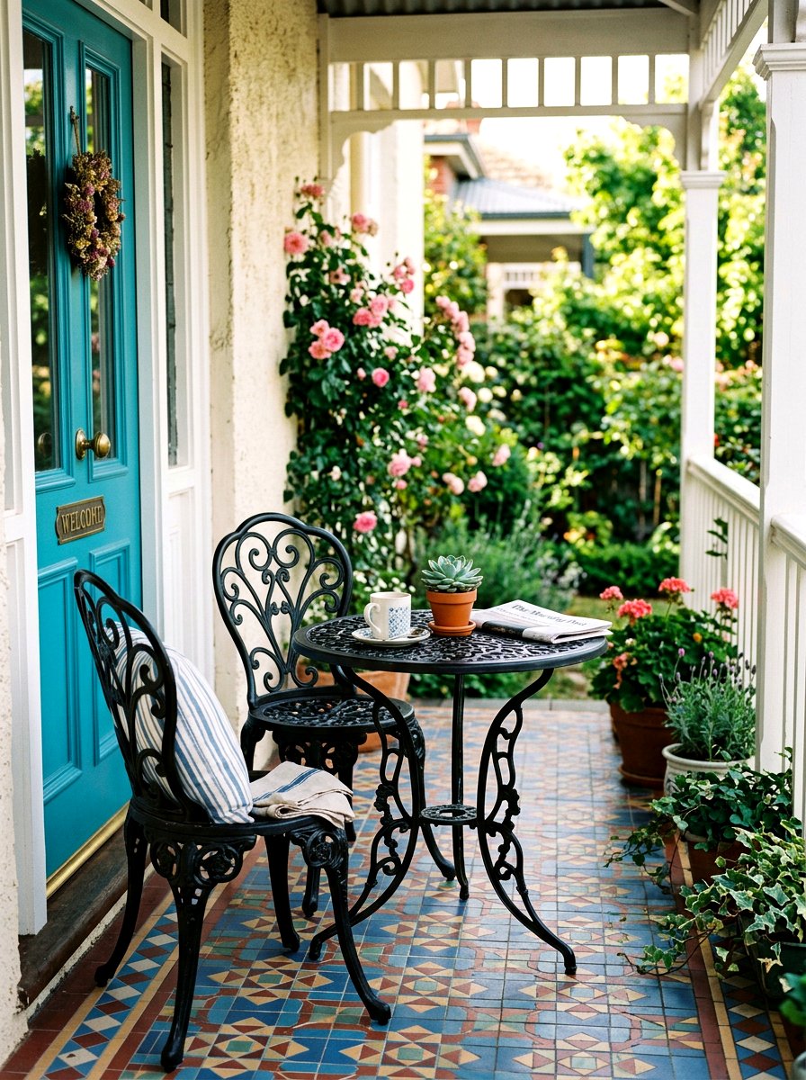 Front Porch Bistro Set - 30 charming front porch ideas aesthetic