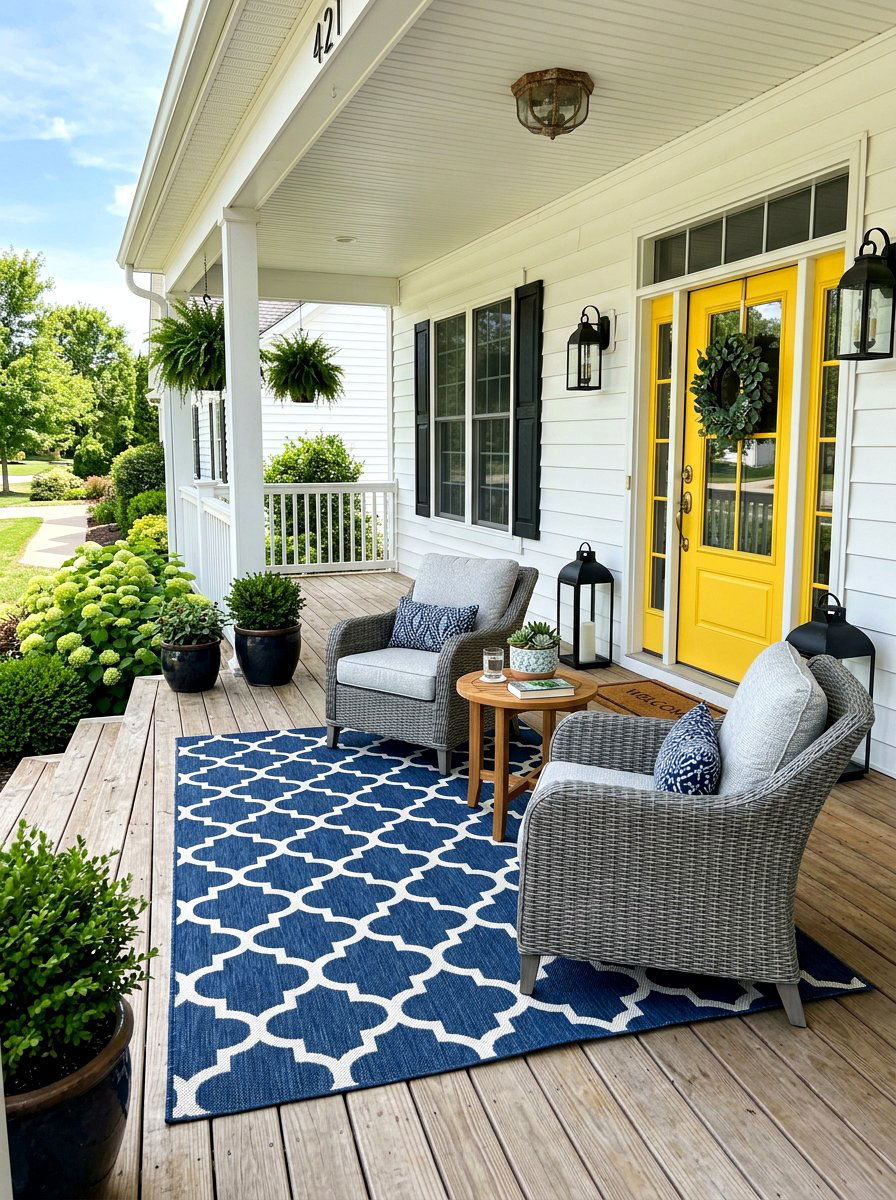Front Porch Outdoor Rug - 30 charming front porch ideas aesthetic