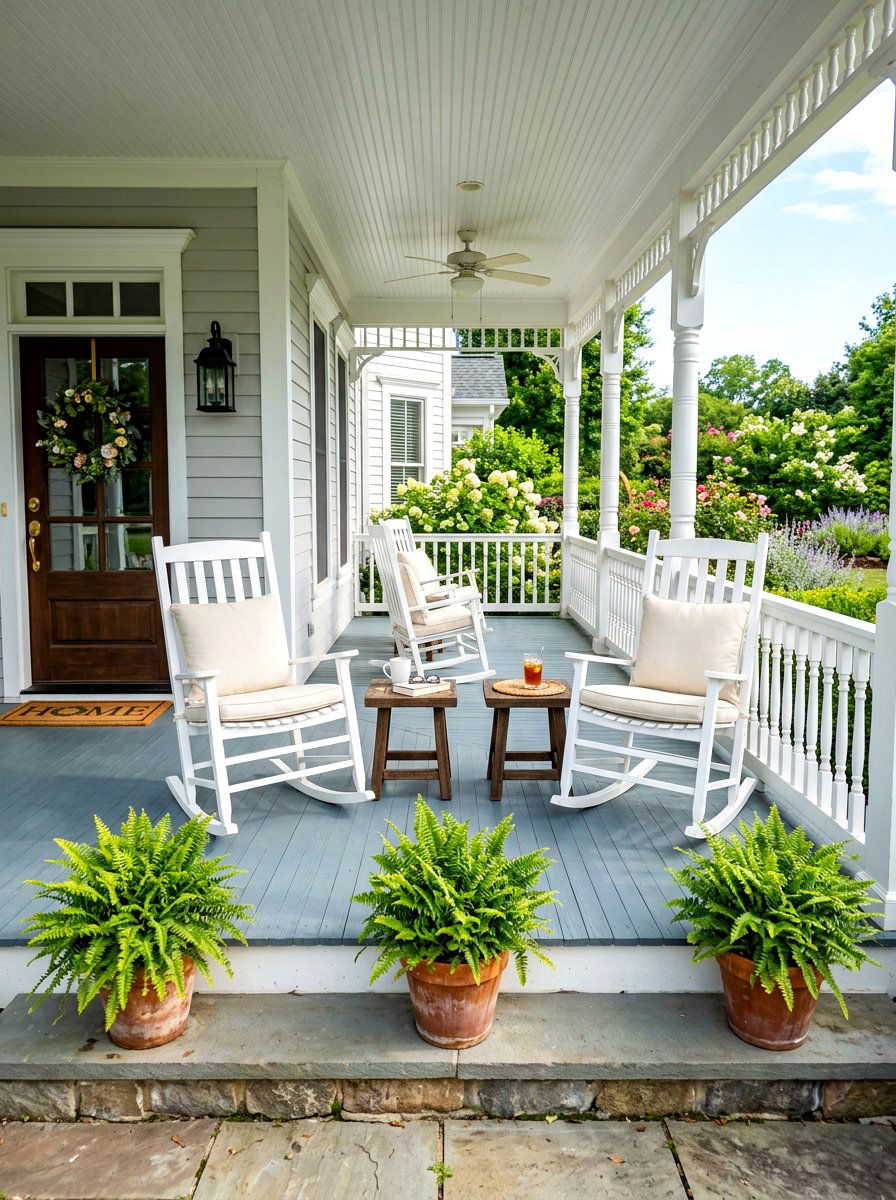 Front Porch Rocker Arrangement - 30 outdoor furniture arrangement ideas