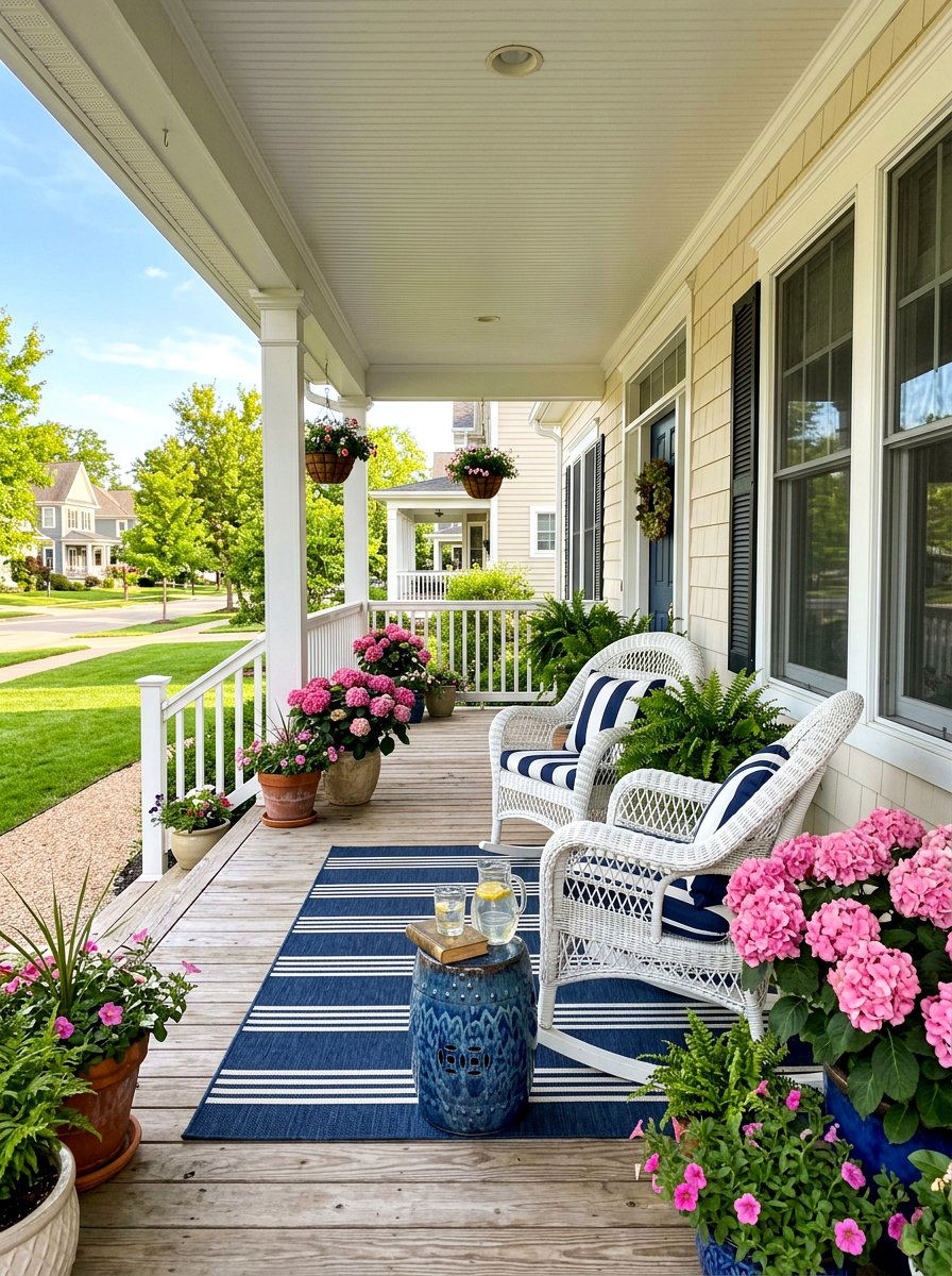 Front Porch Rocking Chairs - 30 charming front porch ideas aesthetic