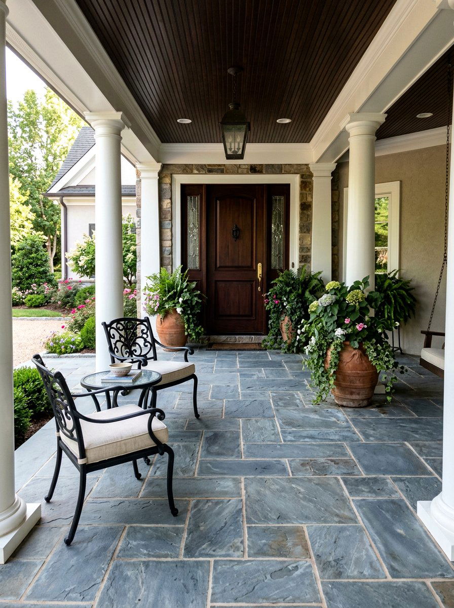 Front Porch Stone Flooring - 30 charming front porch ideas aesthetic