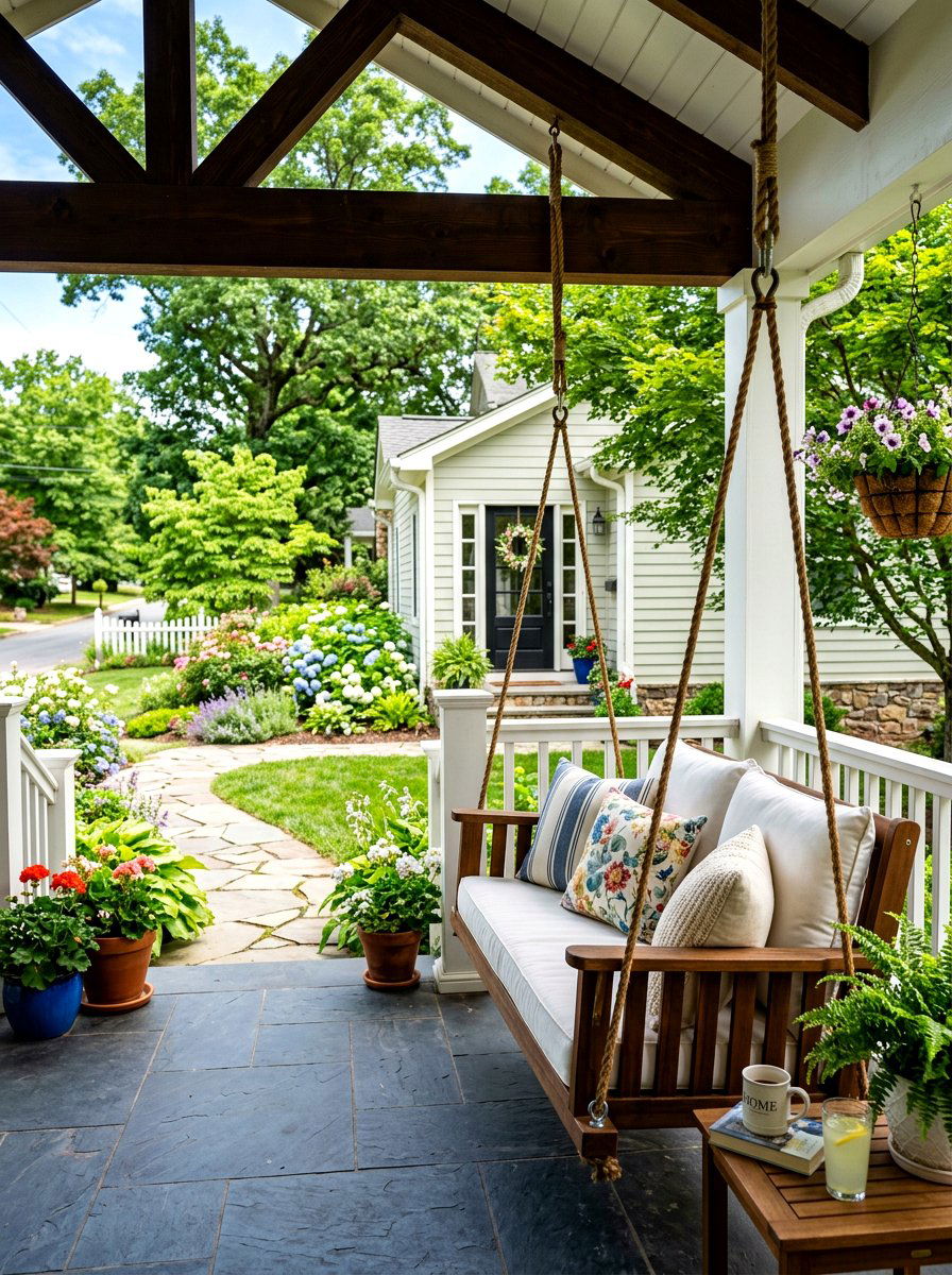Front Porch Swing - 30 craftsman exterior ideas
